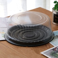 4 6 8 pouces boîte à gâteaux en plastique Blister rond transparent en mousseline de soie cuisson de gâteaux d'anniversaire conteneurs de gâteaux jetables pour enfants