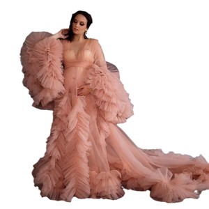Vestidos de malla para padres e hijos, fiestas, fotos de cumpleaños, vestidos de gasa de maternidad, vestidos esponjosos - Product Image 5