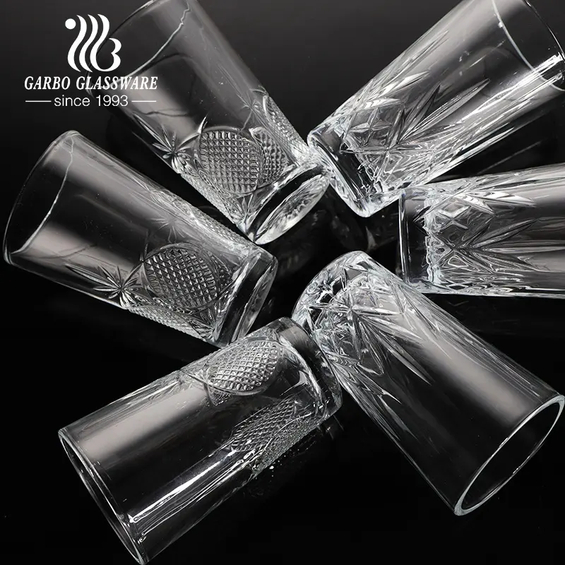 100ml high quality glass cup transparent water glassware morocco style engraved tumbler glass cup for whisky juice tableware