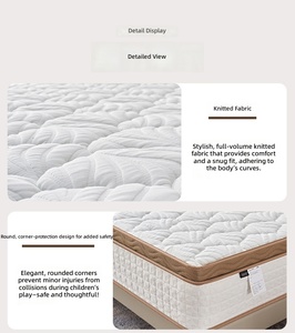 Coussin de <span class=keywords><strong>matelas</strong></span> en tissu tricoté respirant infusé à l'<span class=keywords><strong>aloe</strong></span> <span class=keywords><strong>vera</strong></span>, ferme, avec design ondulé côtelé, pour usage scolaire et chambre à coucher - Product Image 5