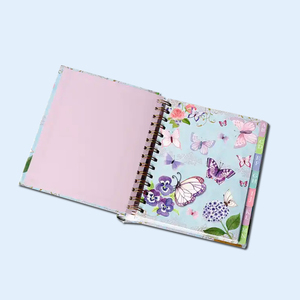 A6 Clear Frosted Pink Gradient Water Ripple PVC Planner Binder <strong>Notebook</strong> Cover Budget-friendly Printed for School Office Supplies - Product Image 3