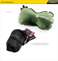 Oreiller de camping léger en TPU, oreiller gonflable ergonomique et doux avec pochette de rangement pour les voyages en plein air