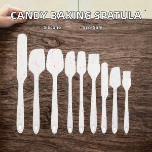 Multifunctional Eco-Friendly Cute Colored Candy White <b>Baking</b> Spatula Heat-Resistant Cream Butter Food Grade <b>Silicone</b> Size M 1pc - Product Image 2