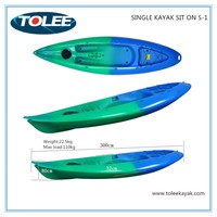 Kayak individuel TOLEE 10 pieds, canoë en plastique, canoë de pêche, bateau en plastique, kayak individuel, kayak sit-on-top, bateau à rames, kayak de pêche à pédales.