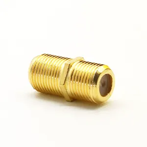 Factory outlet Gold Plated F Type Coupler Adapter Connector Female F/F Jack RF Coax Connector Plug