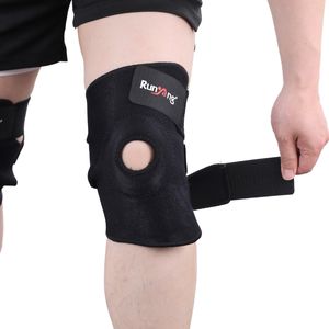 Rodillera <span class=keywords><strong>de</strong></span> neopreno elástica <span class=keywords><strong>de</strong></span> rótula abierta negra, estabilizadores laterales <span class=keywords><strong>de</strong></span> metal, rodillera para el <span class=keywords><strong>dolor</strong></span> <span class=keywords><strong>de</strong></span> artritis - Product Image 1