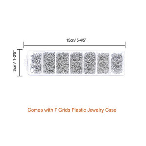Anillo de conexión de circuito cerrado de aleación para la fabricación de pendientes con cierre de langosta y kit de pinzas, chapado en oro y plata - Product Image 3