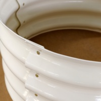 Jardinière surélevée contemporaine pour l'extérieur, ensemble de jardinage écologique en acier galvanisé, grande capacité, personnalisable, imperméable, forme ronde