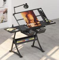 Table de Dessin et de Conception Moderne en Verre à Angle Réglable pour Écoles, Hôtels, Bureaux et Étudiants – Taille Personnalisée – Vente en Gros