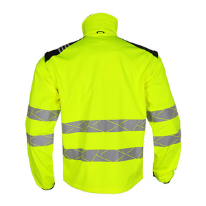 Veste de sécurité réfléchissante haute visibilité, vêtements de travail jaunes pour la construction, utilisation en extérieur, fibre de polyester conforme aux normes européennes - Product Image 1