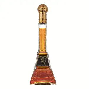 Уникальный индивидуальный дизайн с изображением Эйфелевой стеклянная водочная виски бутылки ликера оптом башня бутылки