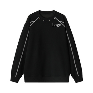 เสื้อสเวตเตอร์สวมหัวสำหรับผู้ชายผ้าฟลีซปะต่อผ้าขนแกะสำหรับฤดูใบไม้ร่วงฤดูหนาว - Product Image 1