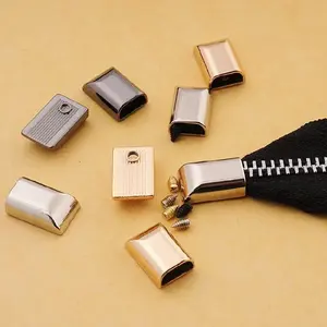 Groothandel Metalen Eindtas Decoratieve Clip Gespen Rits Tip Bandband Einde Caps Metalen Clip Gespen Voor Handtas Hardware