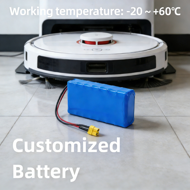 Customize 18650 4S4P Rechargeable Lithium Battery Pack 14.8V 12Ah Lithium Ion Battery for Robot LED Stage Light