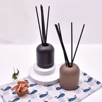 Bouteille diffuseur à roseaux en verre épais noir et blanc de 100 ml, 120 ml, 150 ml, vide, pour huiles essentielles d'aromathérapie, avec bâtonnets – Vente en gros