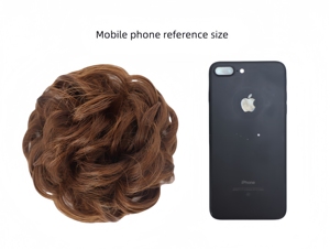 <span class=keywords><strong>Cheveux</strong></span> synthétiques bouclés chouchou élastique Messy Bun <span class=keywords><strong>postiche</strong></span> <span class=keywords><strong>pour</strong></span> femmes noir <span class=keywords><strong>Chignon</strong></span> Updo Extensions de <span class=keywords><strong>cheveux</strong></span> vague naturelle Clip-in - Product Image 5