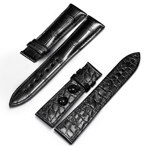 Bracelet de montre de luxe en alligator véritable double face 12 <span class=keywords><strong>14</strong></span> 16 18 19 20 21 22 24 mm bracelet de montre en cuir de crocodile - Product Image 3