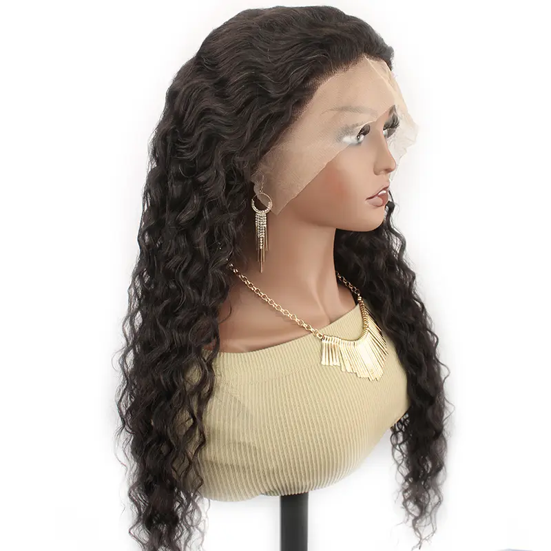 İsviçre 26 inç hd frontal hizalanmış remy tutkal daha az peruk siyah kadınlar için ombre büyük kıvırcık kısa insan saçı peruk dantel ön