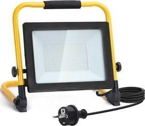 Lampe de travail LED portable, projecteur lumineux avec trépied réglable, lumière de chantier extérieure étanche IP66 - Product Image 1