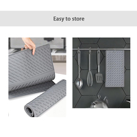 Tapis de séchage pliable à trois volets en Silicone résistant à la chaleur plat sec plat multifonction facile à nettoyer tapis de séchage pour la cuisine