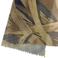 Polyester Camouflage bedrucktes Bird Eye Mesh-Gewebe 63GSM gestricktes Sportswear-Gewebe Anti-Moskito-Gewebe