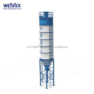 80T Silo de cemento entero Q235 silo de cemento de acero al carbono para planta mezcladora de hormigón - Product Image 1
