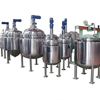 Cuve de mélange industrielle en acier inoxydable, chauffée et agitée, avec certification CE