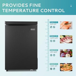 EUHOMY Chest <b>Freezer</b> 2.8 Cu.Ft Removable Basket Manual Defrost Freestanding Black Deep Freezing <b>Mini</b> <b>Freezer</b> - Product Image 3