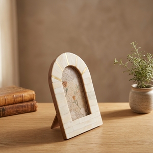 Elegante Marco de Fotos Rectangular Vertical Hecho a Mano con Hueso Natural, Decoración de Mesa, Decoración del Hogar, Marco de Fotos Personalizado, Decoración de Pared, Regalo - Product Image 1