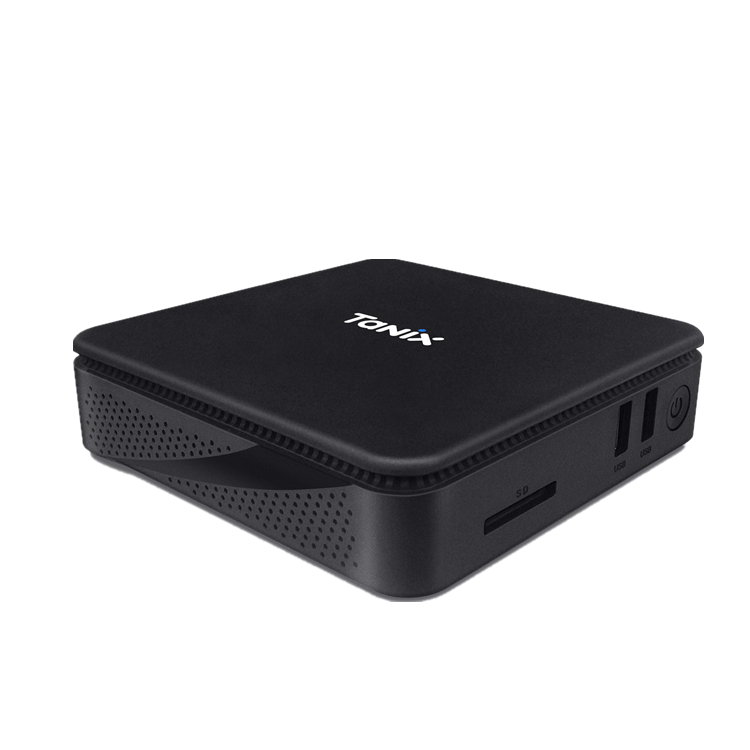 Tanix Mini PC TX85 Win10/Linux TV Box Intel Cherry Trail Z8350 Mini Komputer dengan HD/VGA Port 4K HD 2.4/5G Wifi 1000M Dual WIFI