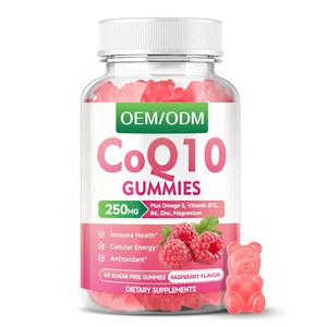 OEM Private Label Co-enzym Q10 Gummies 250mg 99% Zuiverheid Voedingskwaliteit Frambozen smaak Suiker Vrij Omega-3 Vitamine <span class=keywords><strong>B12</strong></span> Supplement - Product Image 3