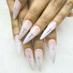 <span class=keywords><strong>Uñas</strong></span> largas puntiagudas hechas a mano reutilizables de fábrica al por mayor - Product Image 1