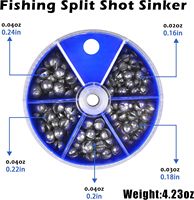 Assortiment de Plombs et Lestes de Pêche en Plomb Argenté 120G - Utilisation en Rivière, Haute Qualité, Durables, Écologiques, JSHANMEI BLUE BOX