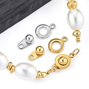 Stainless Steel Vacuum Plated Gold/Rose Gold/Black Swivel Snap Clasp for Jewelry DIY Pearl Bracelet &amp; Necklace <strong>Accessories</strong> - Product Image 1