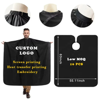 Nueva capa deportiva de peluquero lavable a máquina de 100% poliéster con impresión sublimada para barbería, capa de corte de cabello diseñada para barbero