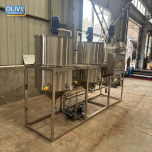 Usine de raffinage d'huile comestible de 15 tonnes par jour, équipement de traitement d'huile de cuisson, coût du projet - Product Image 1