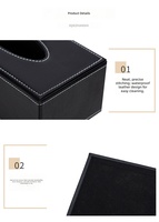 Boîte à mouchoirs en cuir personnalisée avec logo, double usage voiture et maison, organiseur créatif de serviettes, étanche et durable pour l'intérieur