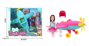 Nouveau Set de Jeu 2026 <span class=keywords><strong>en</strong></span> Plastique de <span class=keywords><strong>Haute</strong></span> Qualité : Avion de Ligne avec Deux Mini-Poupées, Ensemble Maison de Jeu pour Filles avec Table et Chaises - Product Image 4