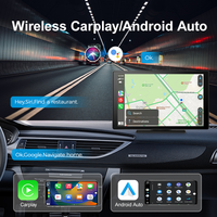 Maustor, reproductor de DVD para coche Carplay inalámbrico automático Android de 9 pulgadas con pantalla IPS, compatible con funciones inversas, Radio para coche