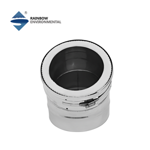 Coudière à double paroi de 5 pouces pour cheminée, à 30 degrés, avec système de fumoir à raccord rapide pour poêles à bois - Product Image 2