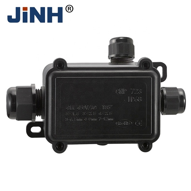 IP68 Waterproof Landscape Lighting 3Way Outdoor Waterproof Cable Connector Junction Box with Terminal