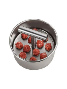 Moule de pressage en acier inoxydable à 12 cavités pour boulettes de viande, raviolis et crevettes - Idéal pour la préparation manuelle des repas à domicile (vente en gros) - Product Image 6