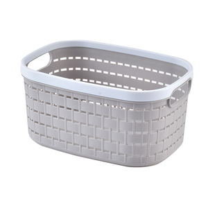 Household Rattan Storage Basket Plastic Sundries Wardrobe Kitchen Storage Basket