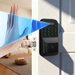 ล็อคประตูอัจฉริยะอิเล็กทรอนิกส์สำหรับประตูไม้ ระบบจดจำเส้นเลือดฝ่ามือ สำหรับแอป Tuya ป้องกันการแอบดูรหัสผ่าน กุญแจทางกายภาพ กันน้ำ - Product Image 1