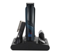 Ensemble de barbier GK-980, tondeuse puissante, 4 peignes de différentes longueurs, rechargeable par USB, utilisation en hôtel, lames en acier inoxydable, étanche IPX6