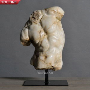 Statue de torse en <span class=keywords><strong>marbre</strong></span> <span class=keywords><strong>romain</strong></span> classique Sculpture de <span class=keywords><strong>buste</strong></span> nu - Product Image 6