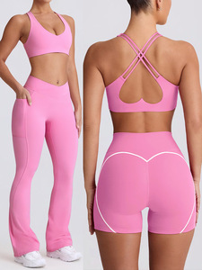 Pantalones de yoga deportivos de secado rápido LULU 2025 para mujer, conjunto de pantalones cortos de fitness para exteriores con patrón sólido, talla grande, cintura elástica, estilo sling. - Product Image 3