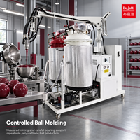 Machine à mousser le polyuréthane basse pression Bujatti pour le moulage de balles de sport en polyuréthane