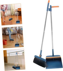 Juego de <span class=keywords><strong>recogedor</strong></span> y <span class=keywords><strong>escoba</strong></span> de plástico para limpieza del hogar <span class=keywords><strong>con</strong></span> mango de cerdas suaves, diseño compacto y ligero - Product Image 5