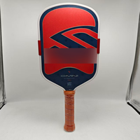 Ventes en gros de raquettes de pickleball en fibre de carbone T700 intégrées, allongées, à pressage à chaud, de couleur bleue, pour adultes et enfants